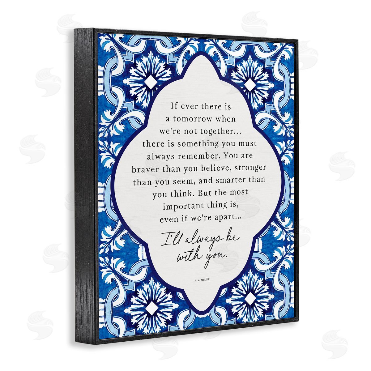 Lettered and Lined Always Be With You Inspiration Black Framed Giclee Print Wall Art