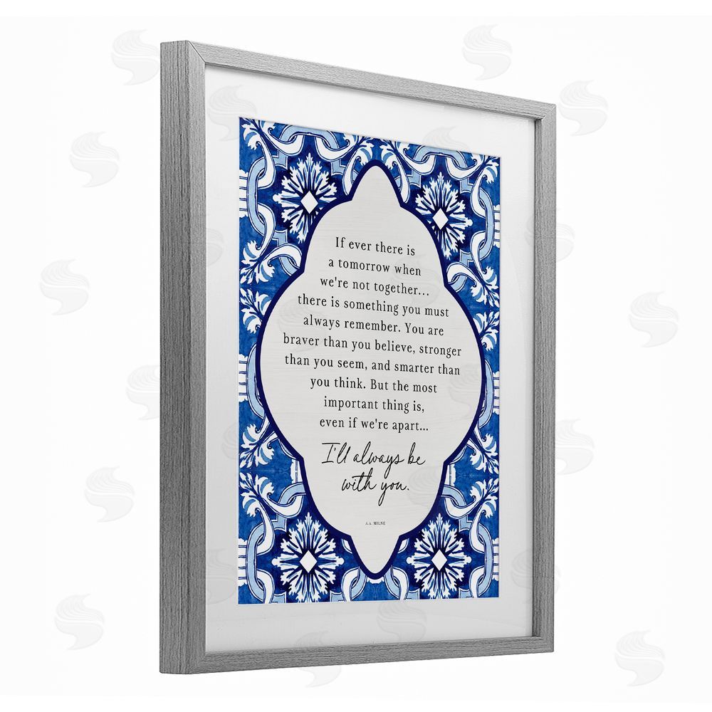 Lettered and Lined Always Be With You Inspiration Gray Framed Print Under Glass Wall Art