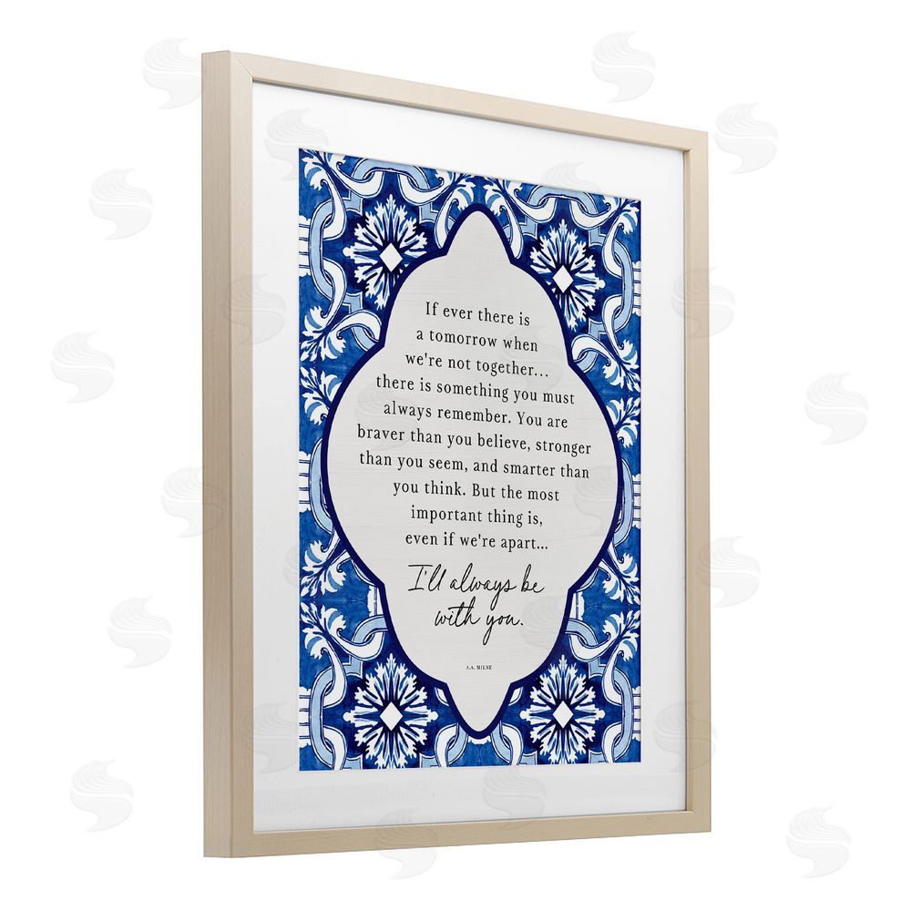 Lettered and Lined Always Be With You Inspiration Brown Framed Print Under Glass Wall Art