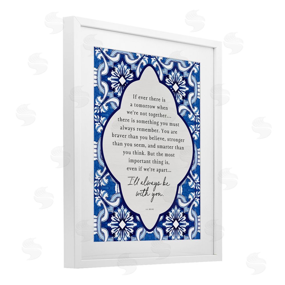 Lettered and Lined Always Be With You Inspiration White Framed Print Under Glass Wall Art