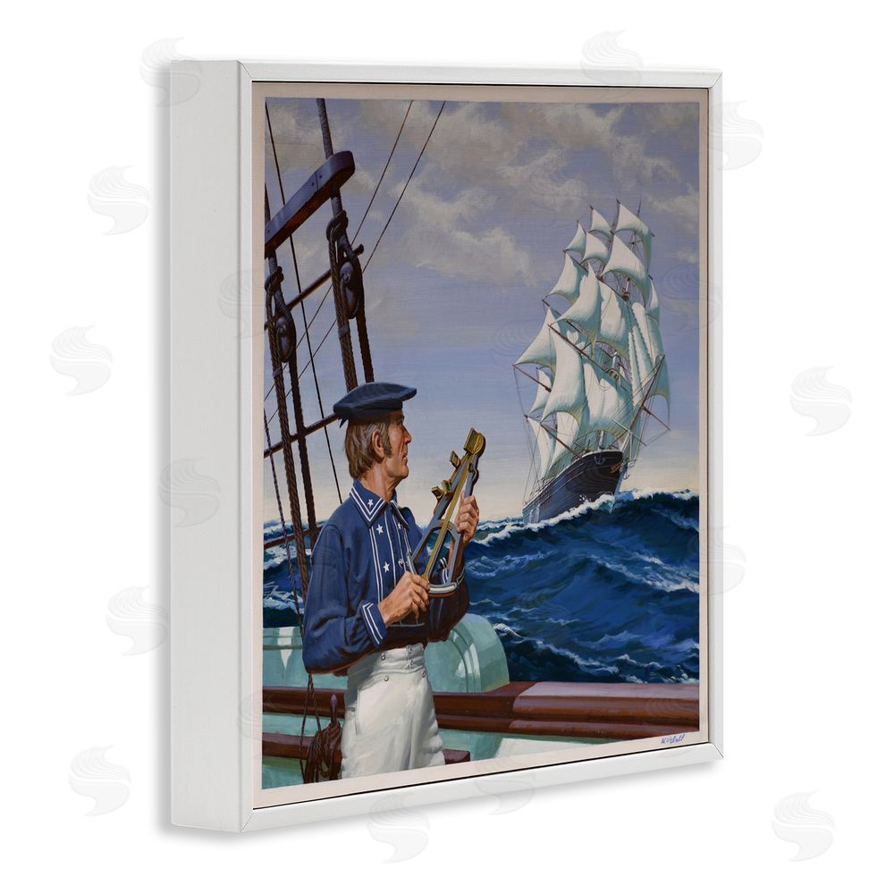 Wind River Studios Flying Cloud Sailing Ship White Framed Giclee Print Wall Art
