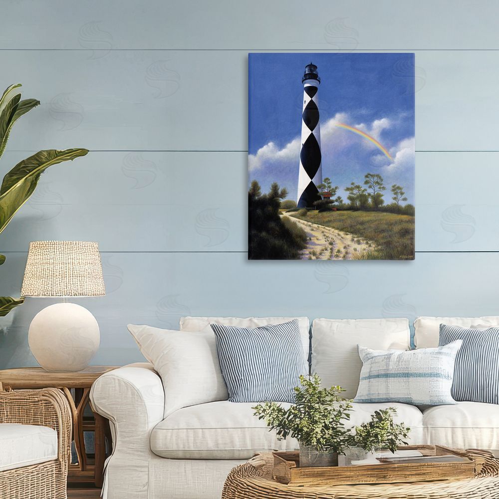 Wind River Studios North Carolina Cape Lookout Stretched Canvas Wall Art Print in Room