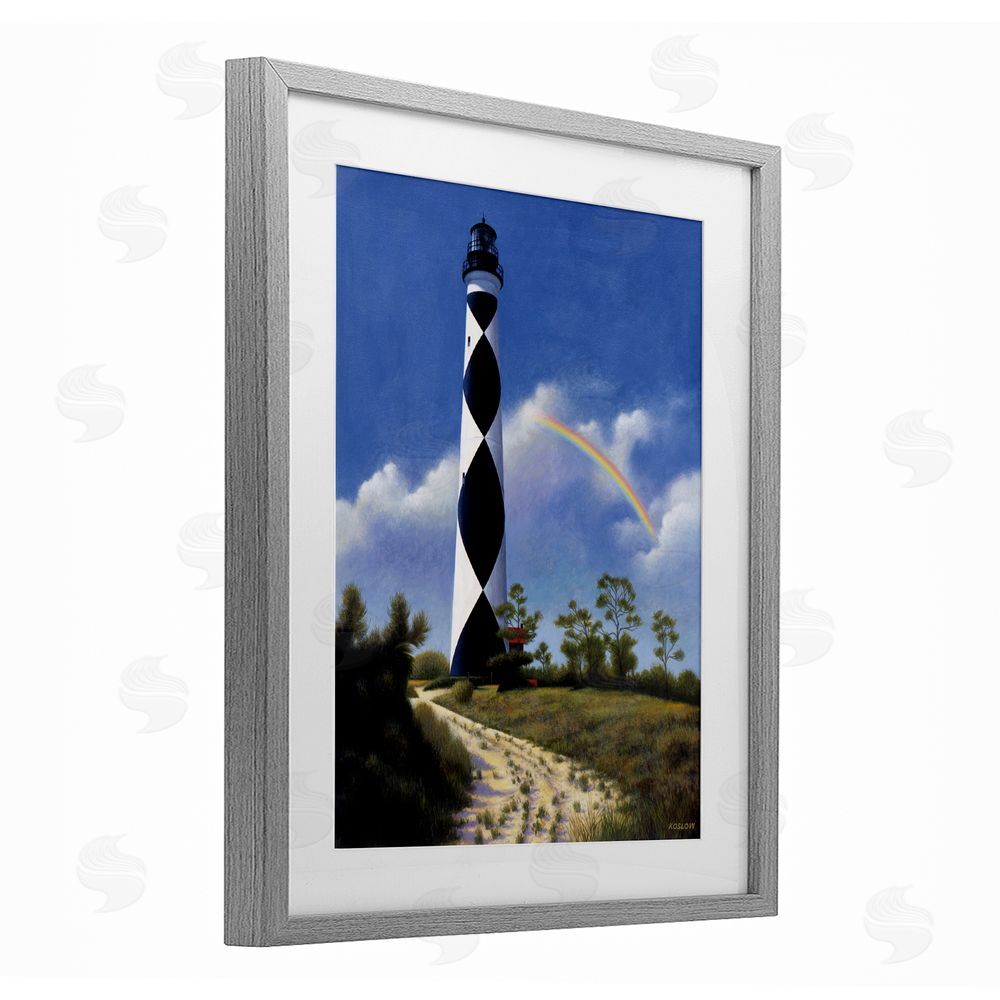 Wind River Studios North Carolina Cape Lookout Gray Framed Print Under Glass Wall Art