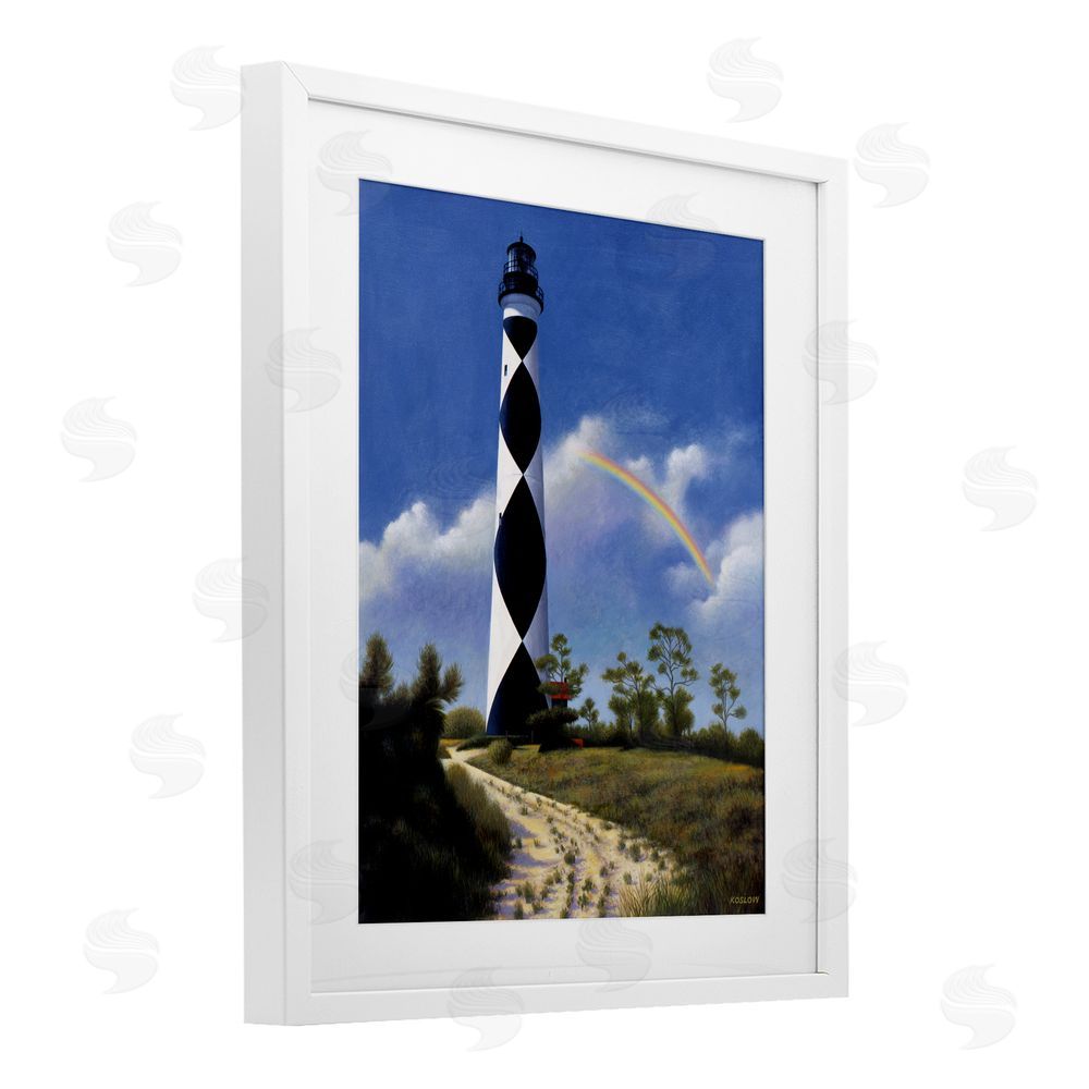 Wind River Studios North Carolina Cape Lookout White Framed Print Under Glass Wall Art