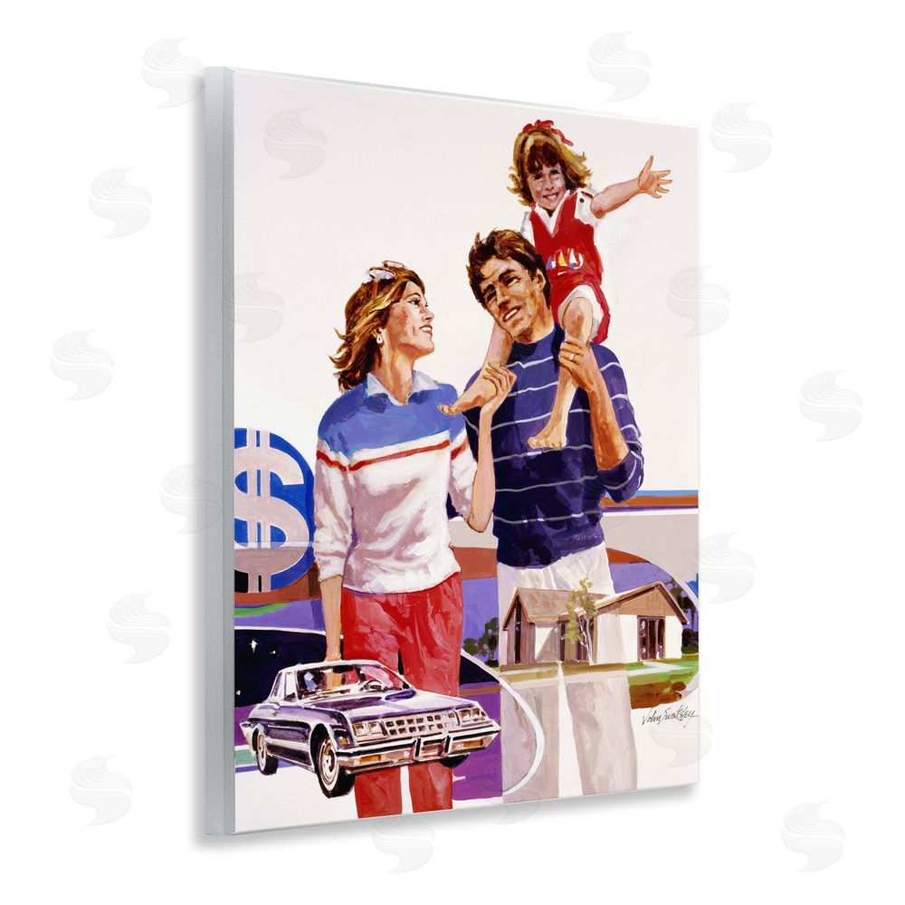 Wind River Studios Retro Family Nostalgia Portrait Wooden Wall Plaque Art Print