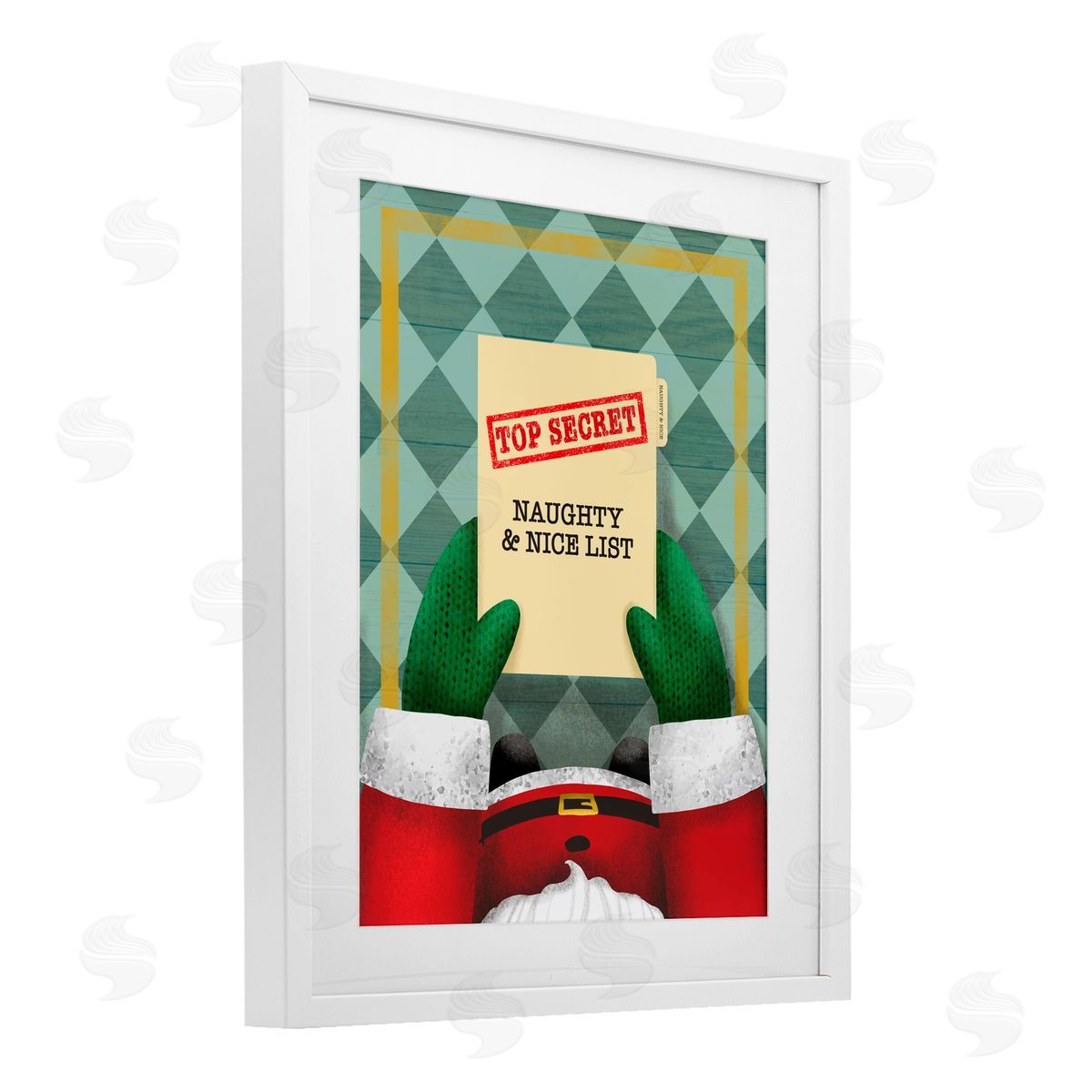 Jilly Jack Designs Top Secret Santa List Canvas Wall Art Print