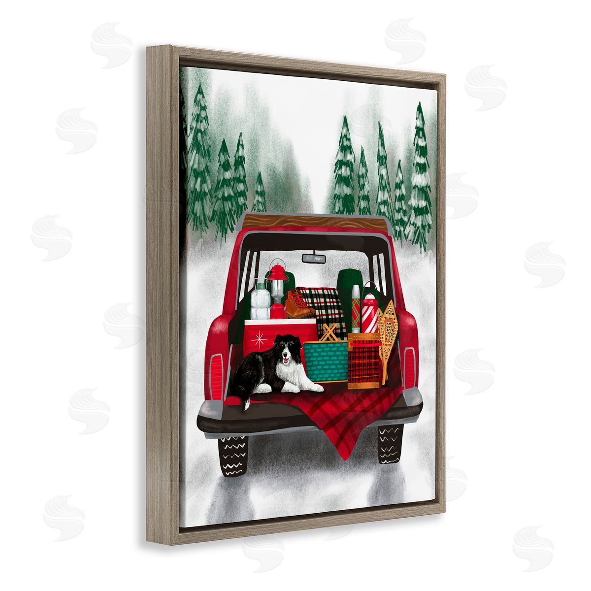 Jilly Jack Designs Winter Tailgate with Dog Canvas Wall Art Print