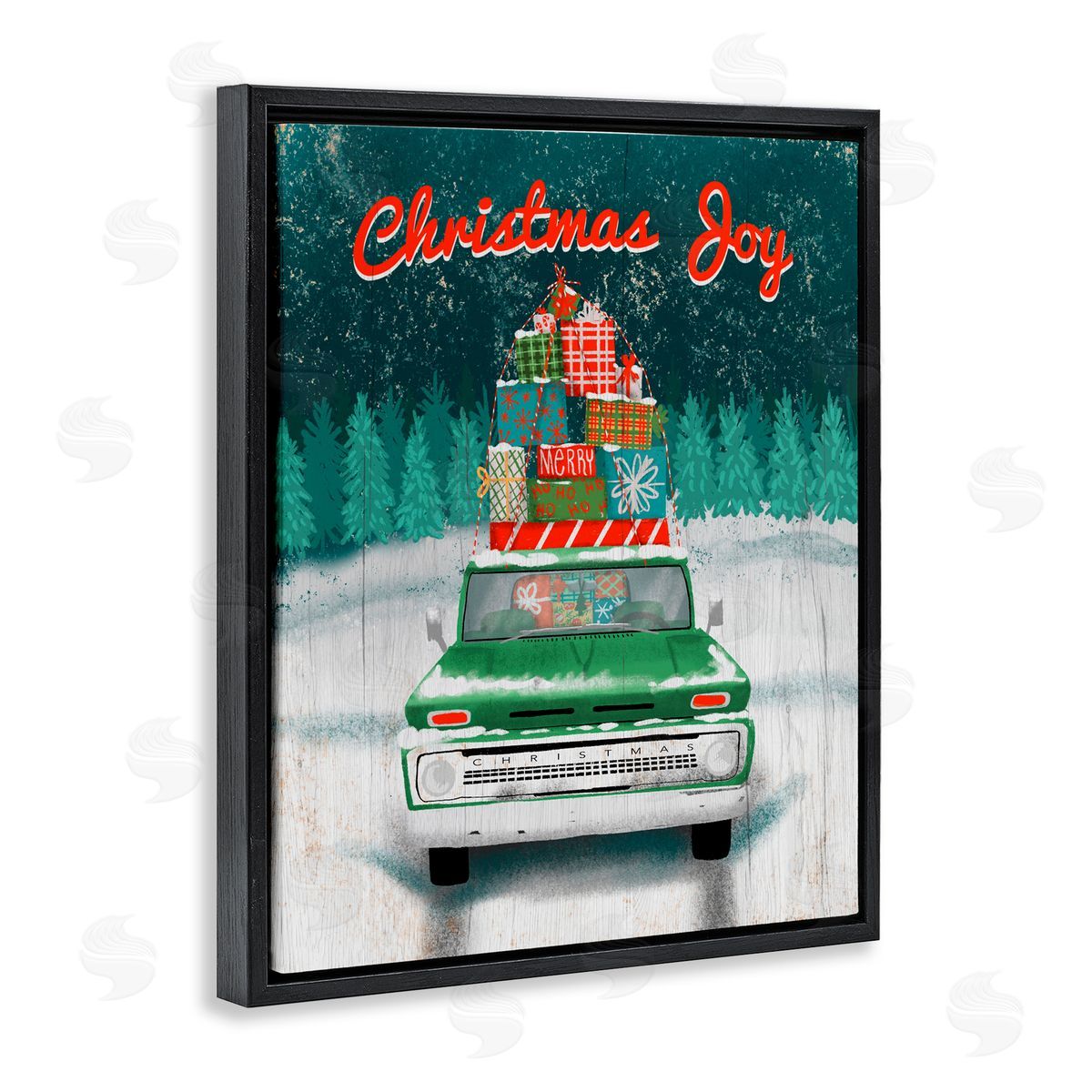 Jilly Jack Designs Christmas Joy Rustic Truck Canvas Wall Art Print