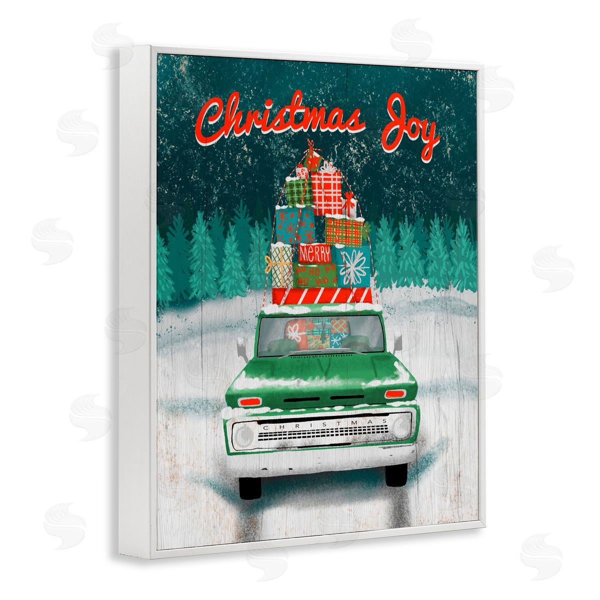 Jilly Jack Designs Christmas Joy Rustic Truck Canvas Wall Art Print