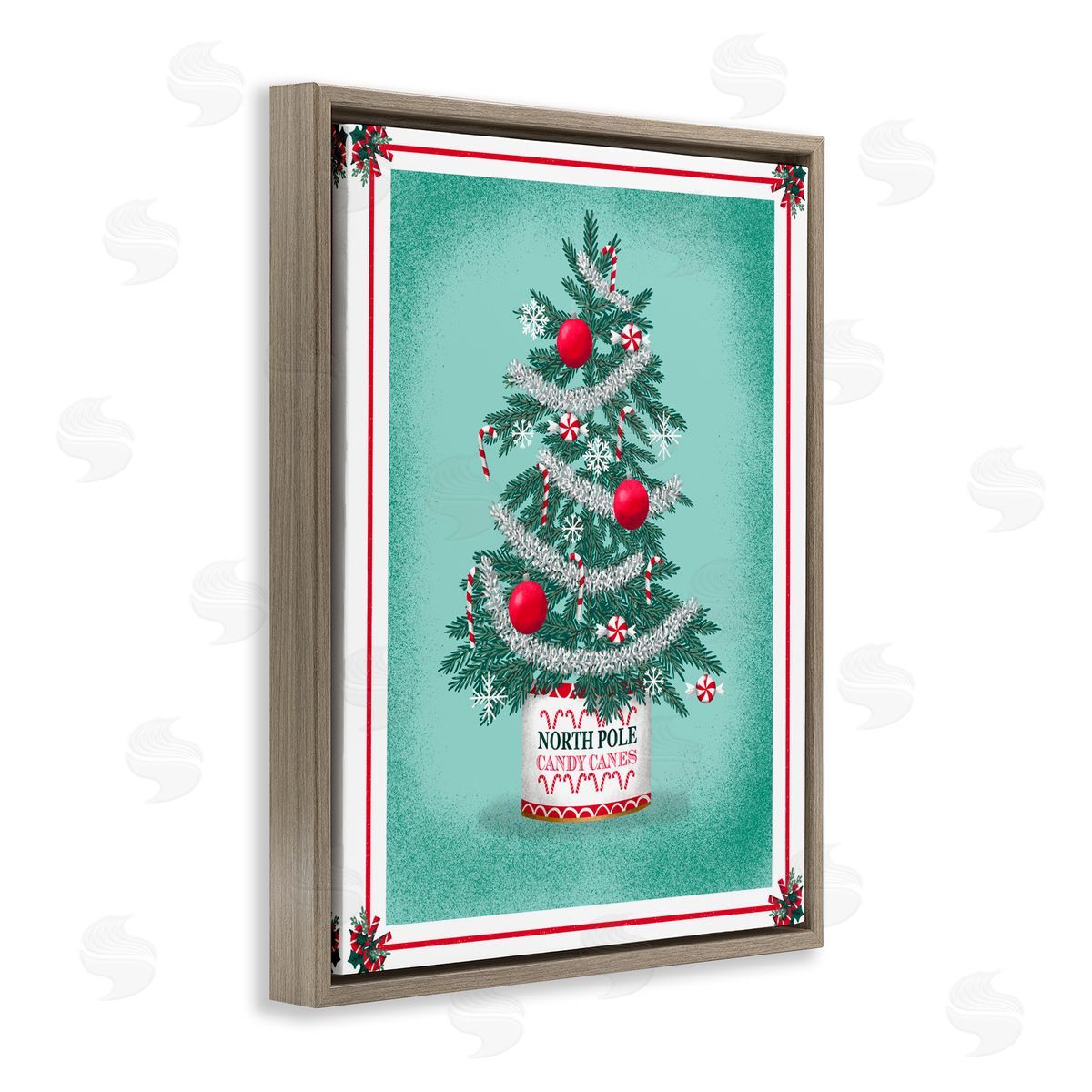 Jilly Jack Designs North Pole Candy Cane Tree Canvas Wall Art Print