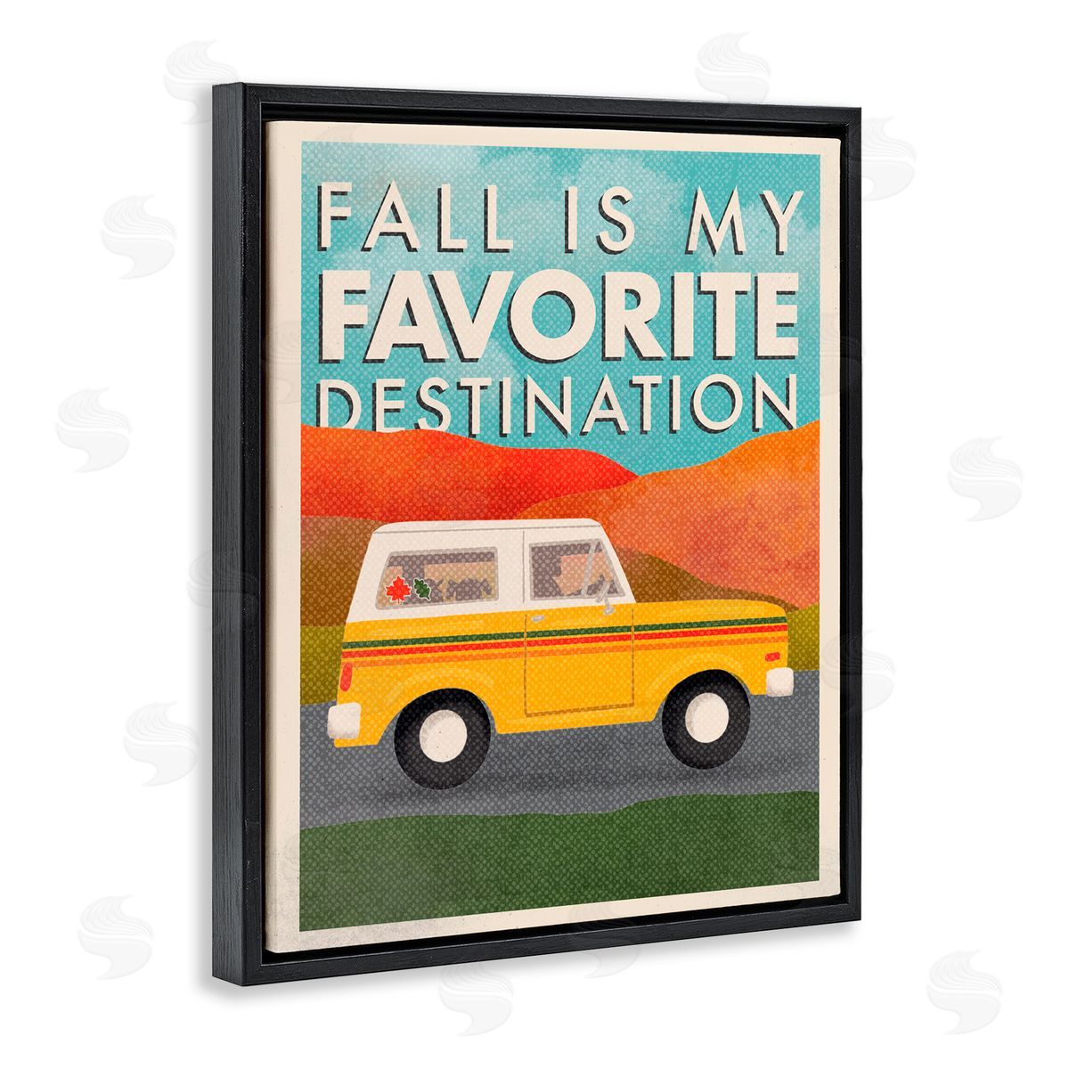 Jilly Jack Designs Vintage Fall Favorite Destination Canvas Wall Art Print