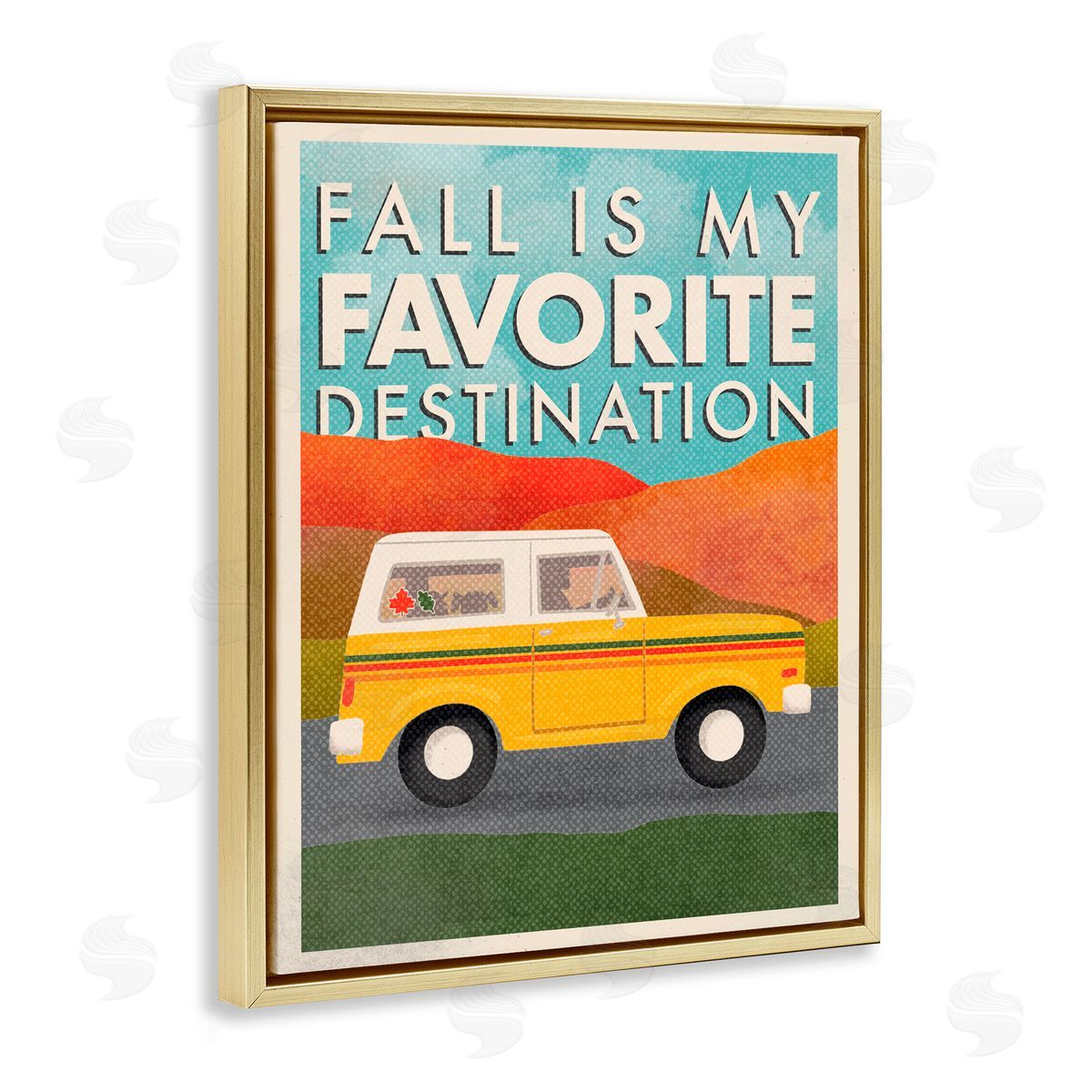 Jilly Jack Designs Vintage Fall Favorite Destination Canvas Wall Art Print
