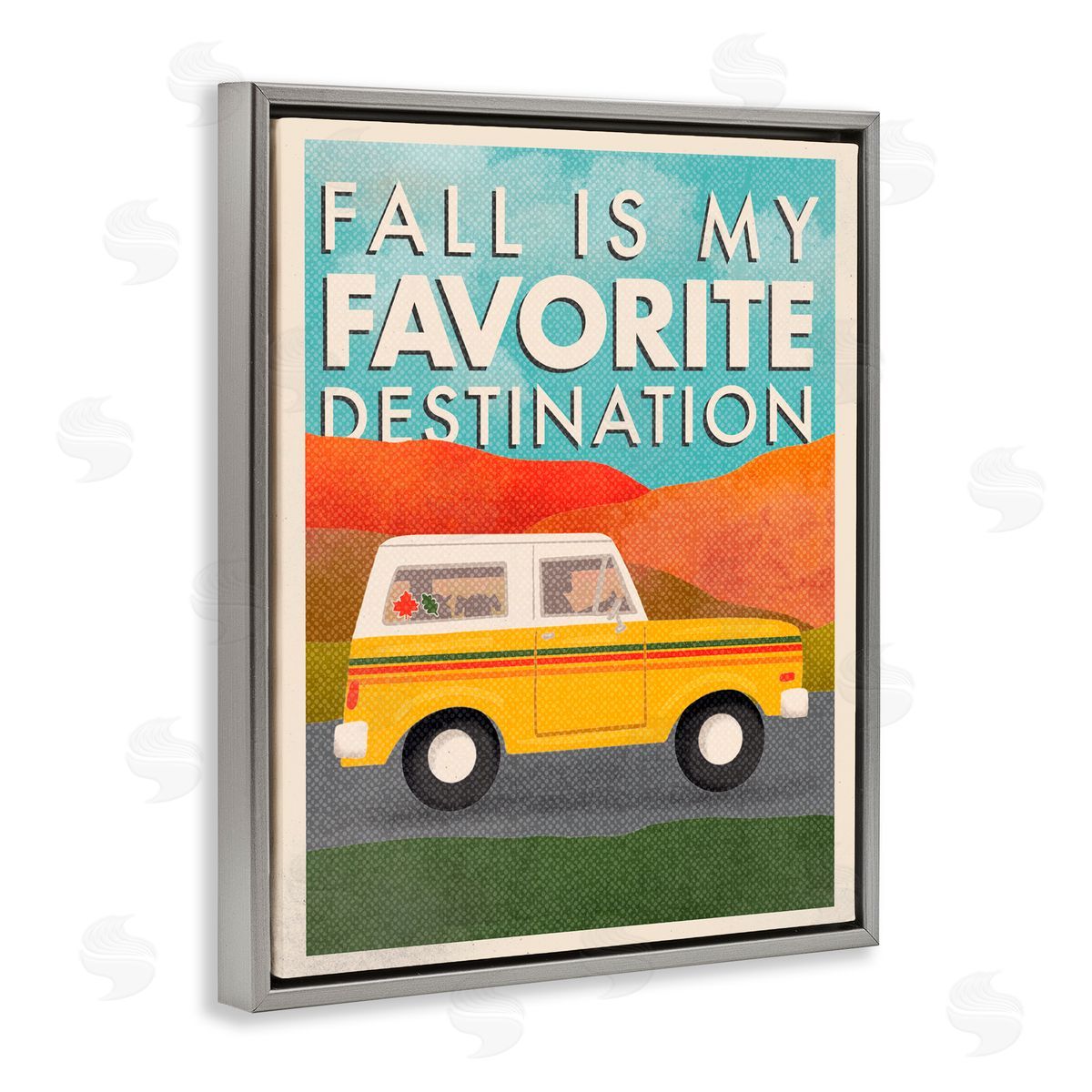 Jilly Jack Designs Vintage Fall Favorite Destination Canvas Wall Art Print