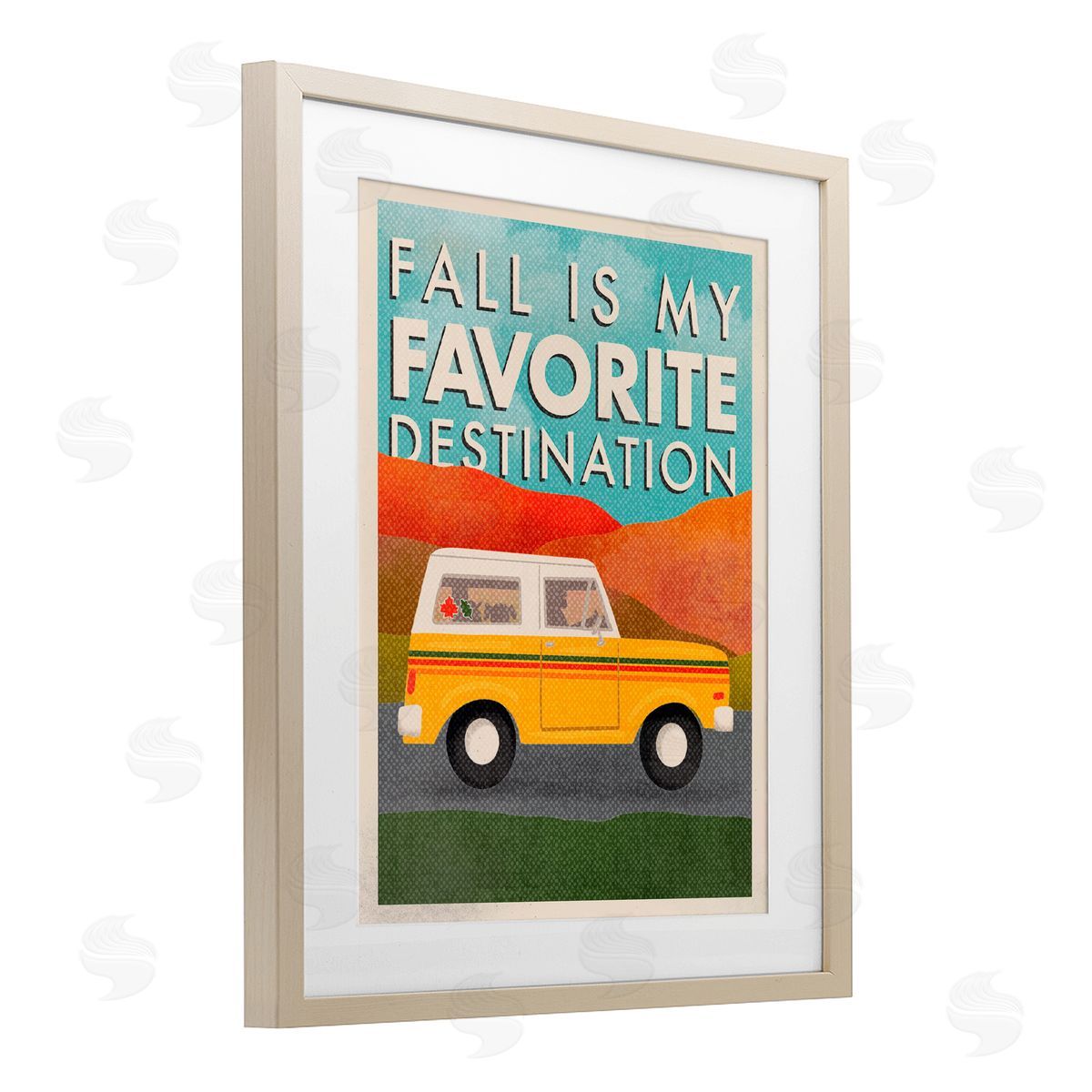 Jilly Jack Designs Vintage Fall Favorite Destination Canvas Wall Art Print