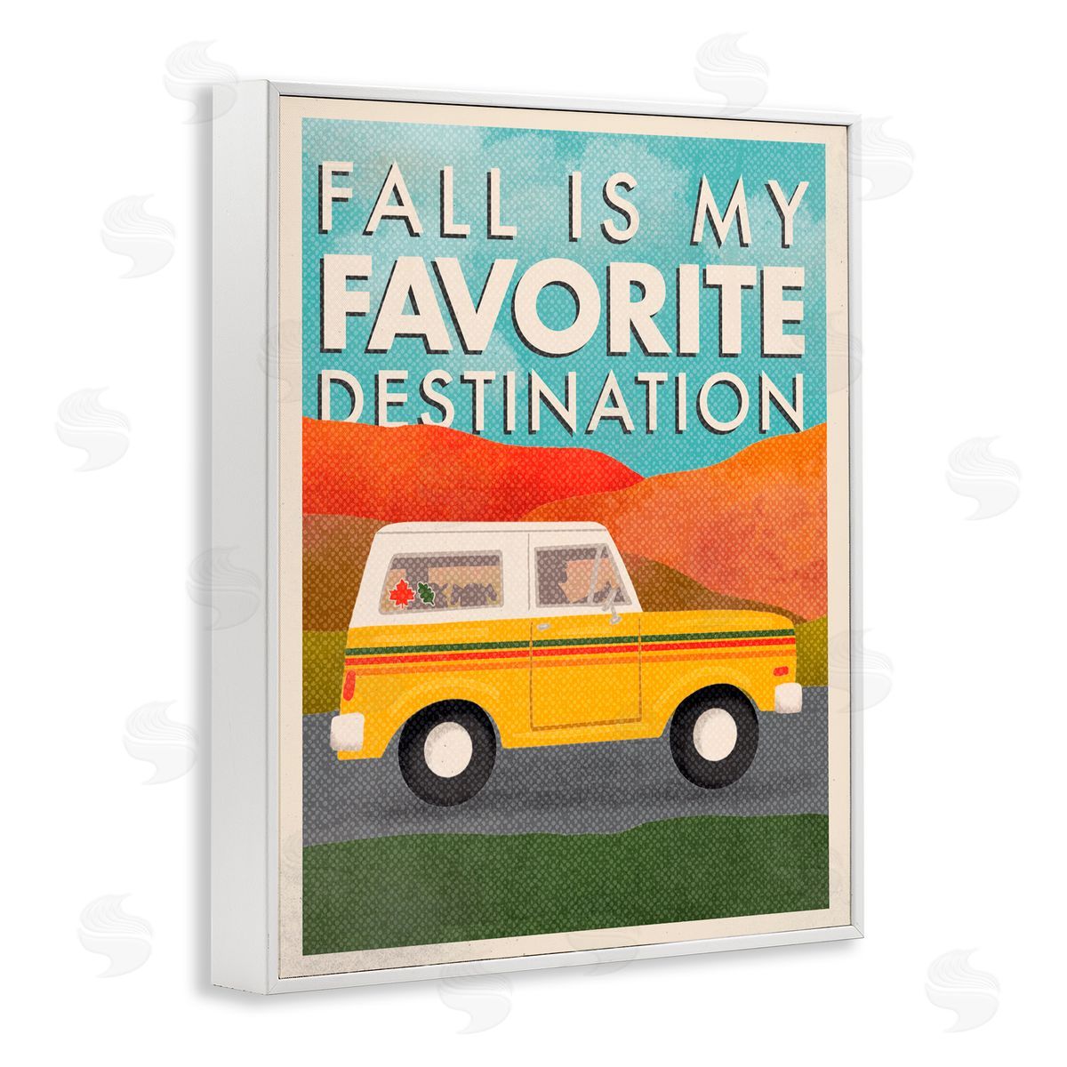 Jilly Jack Designs Vintage Fall Favorite Destination Canvas Wall Art Print