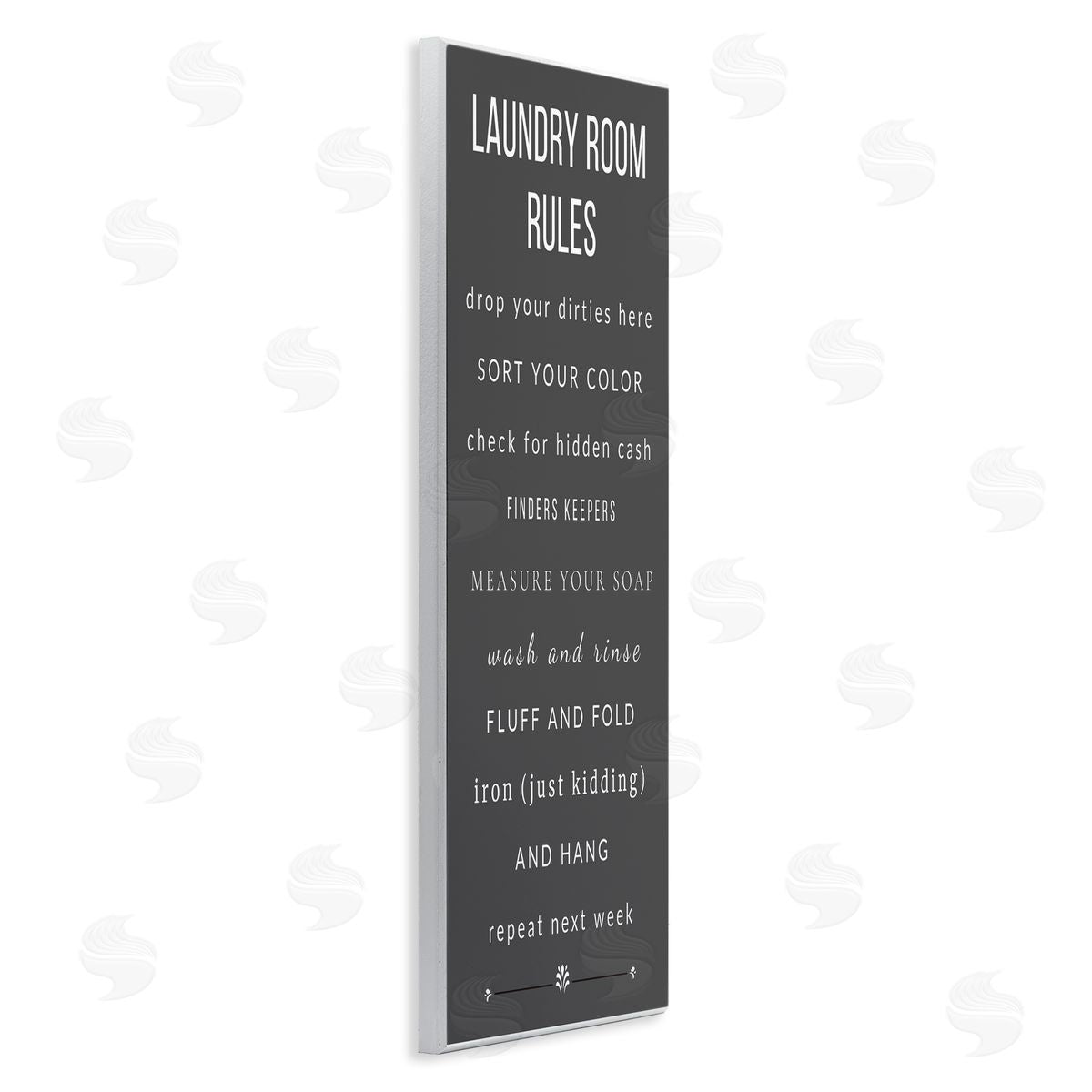Julia Frost, Jenny Faw Grey Rules of Laundry Room Wooden Wall Plaque Art Print