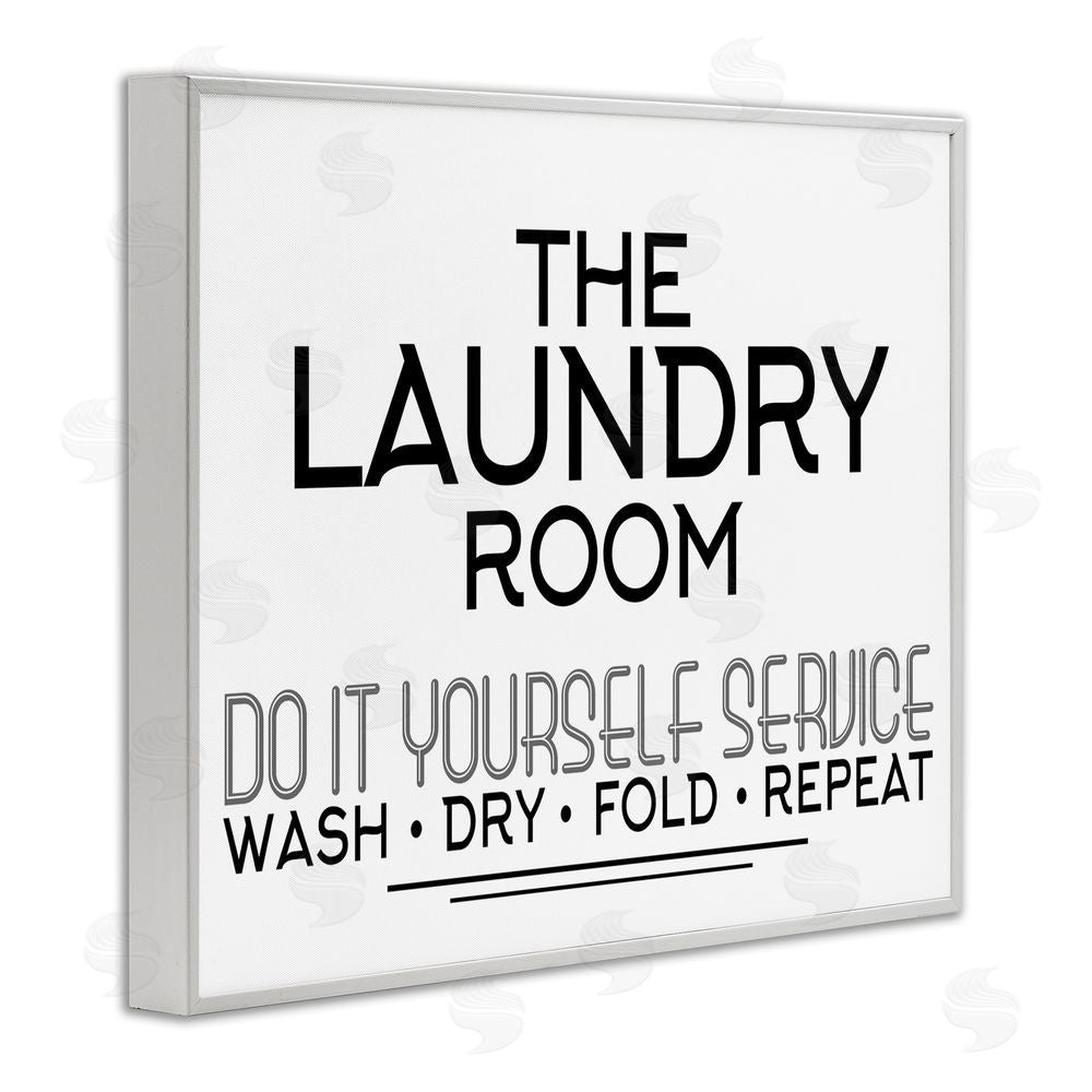 Kim Allen Do It Yourself Laundry Minimal White Framed Giclee Print Wall Art