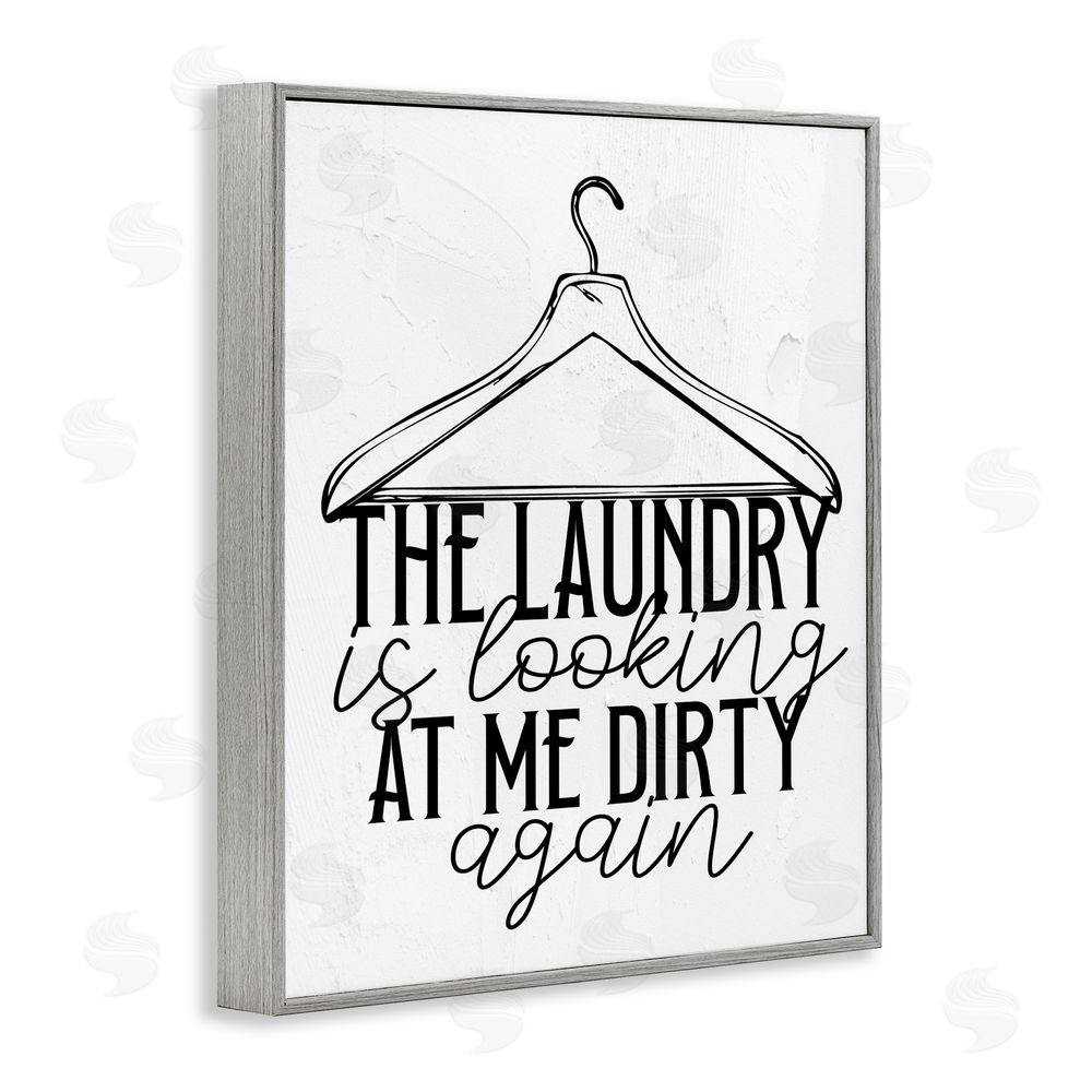 Kim Allen Laundry Is Looking At Me Dirty Gray Framed Giclee Print Wall Art