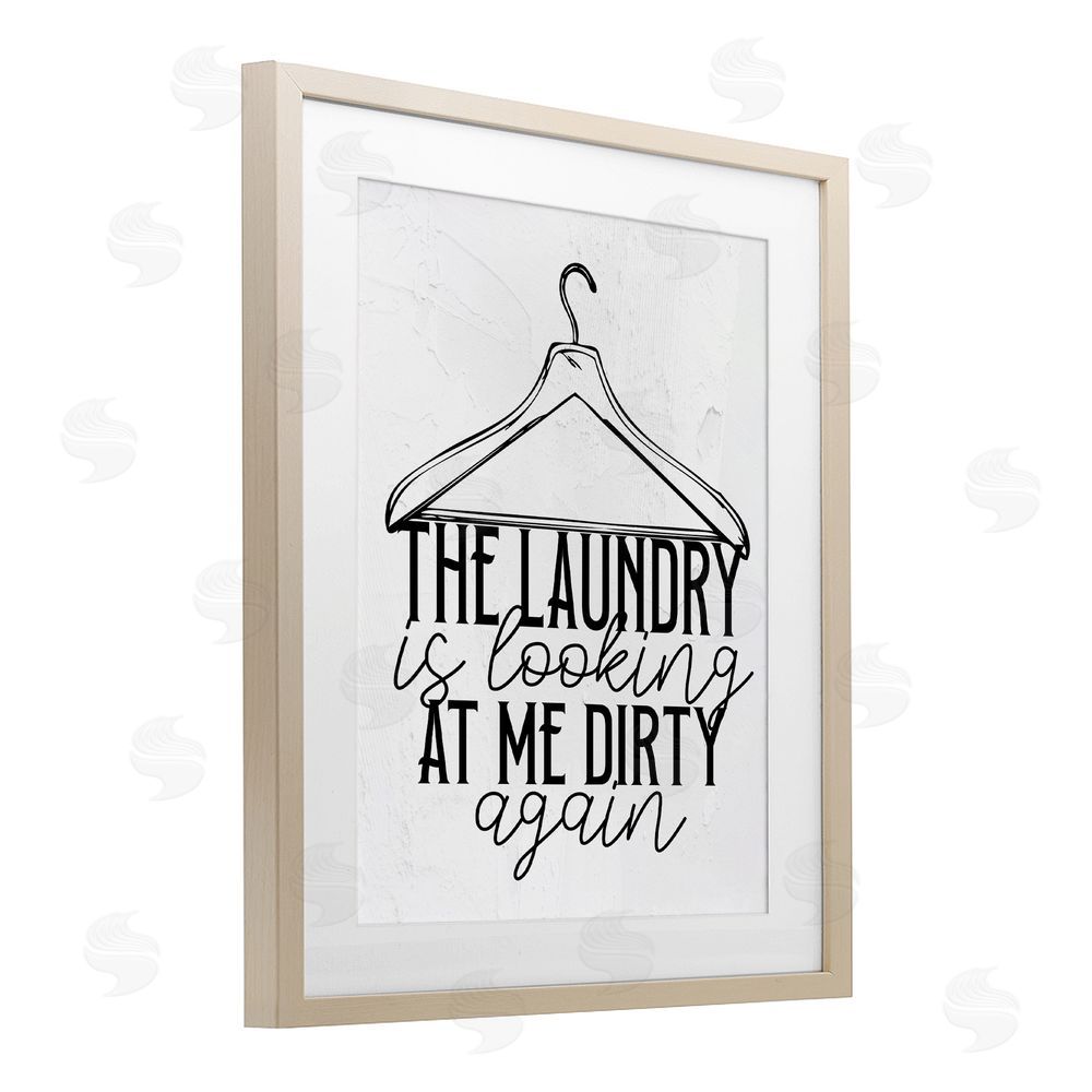 Kim Allen Laundry Is Looking At Me Dirty Brown Framed Print Under Glass Wall Art