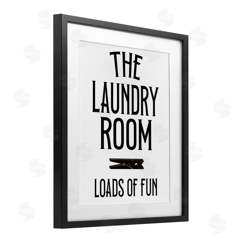 Kim Allen Loads Of Fun Clothespin Black Framed Print Under Glass Wall Art