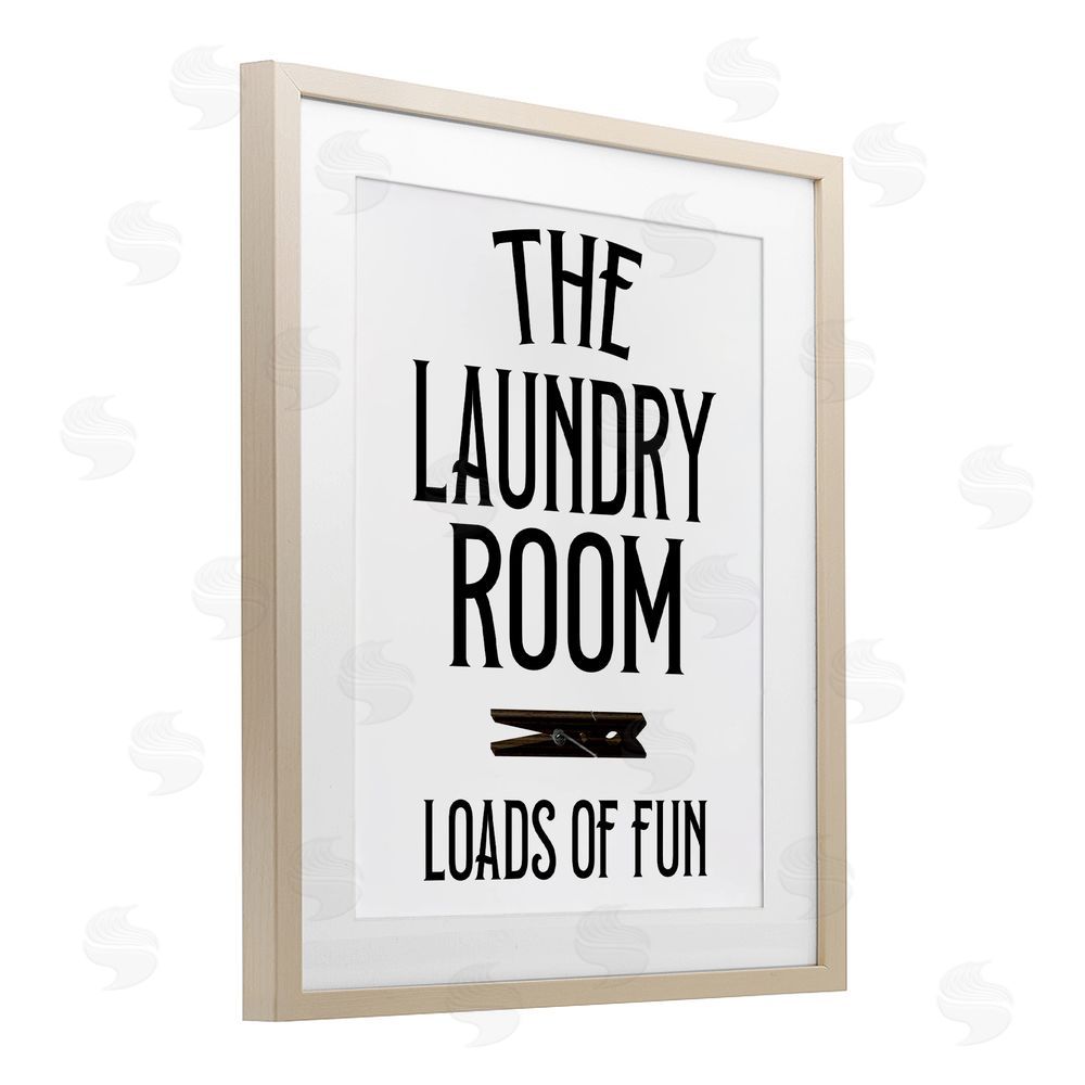 Kim Allen Loads Of Fun Clothespin Brown Framed Print Under Glass Wall Art