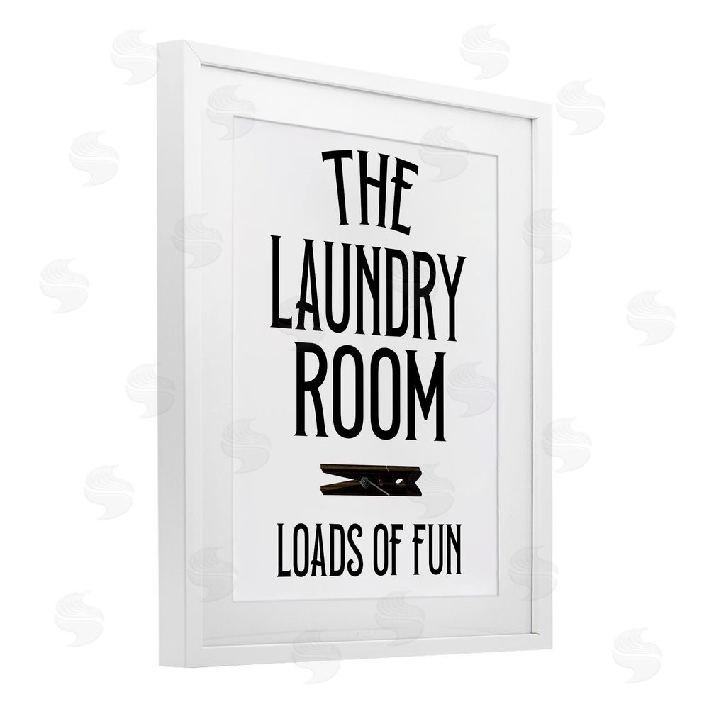 Kim Allen Loads Of Fun Clothespin White Framed Print Under Glass Wall Art