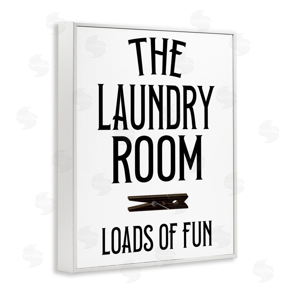 Kim Allen Loads Of Fun Clothespin White Framed Giclee Print Wall Art