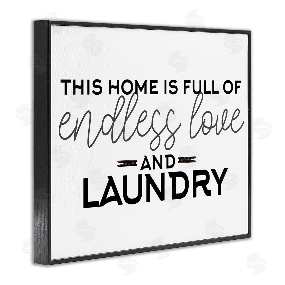 Kim Allen Endless Love & Laundry Minimal Black Framed Giclee Print Wall Art