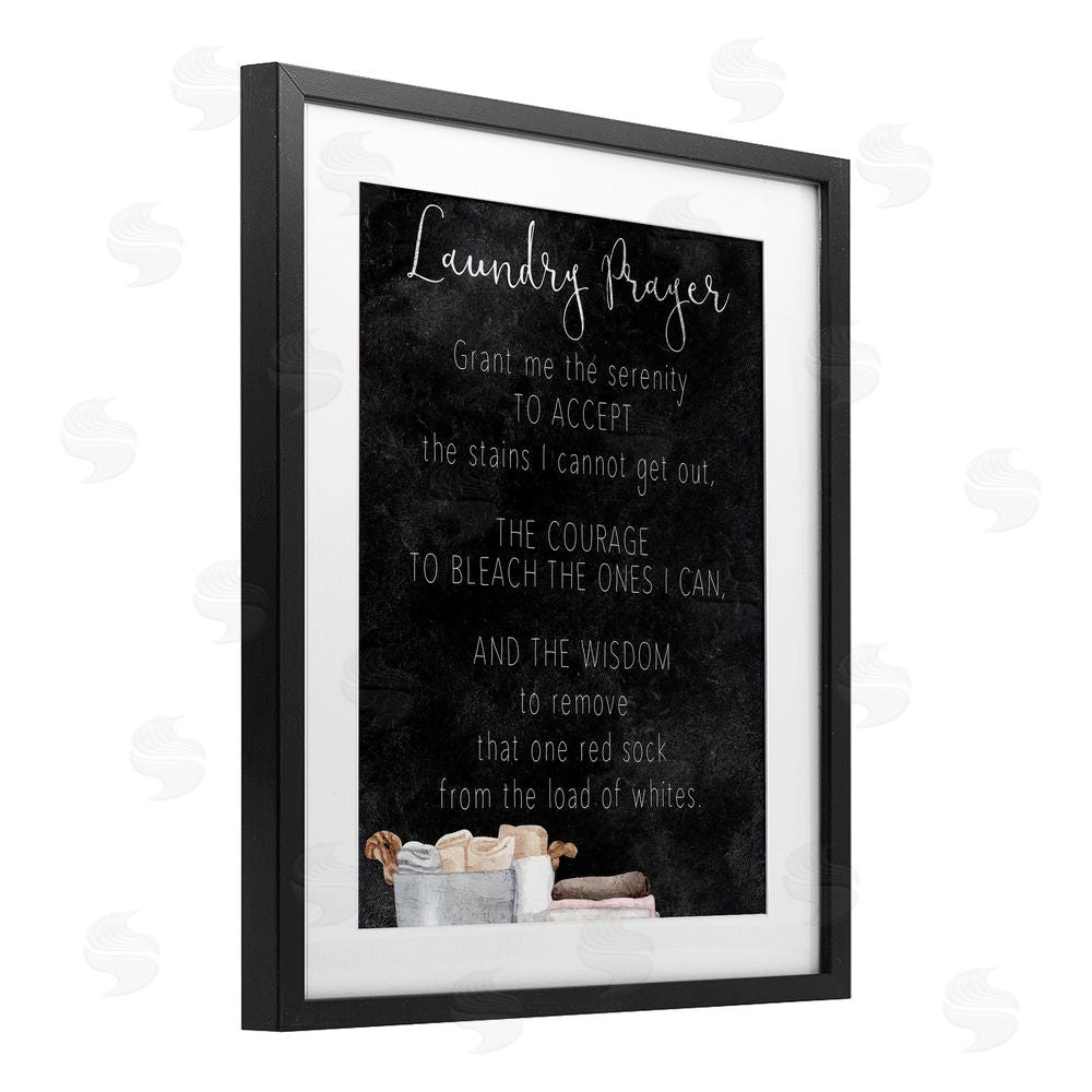 Kim Allen Accept The Stains Laundry Prayer Black Framed Print Under Glass Wall Art