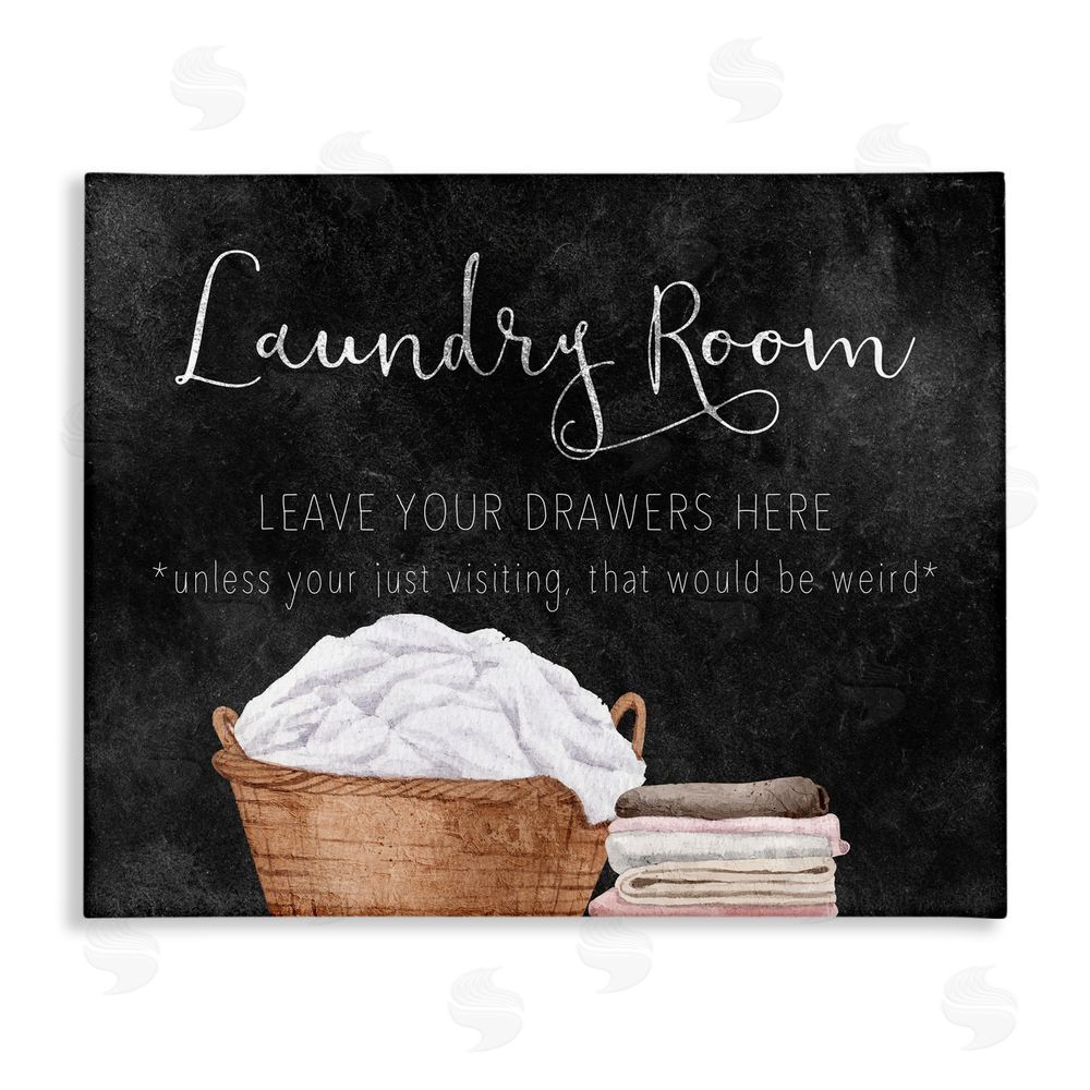 Kim Allen Leave Your Drawers Laundry Stretched Canvas Wall Art Print