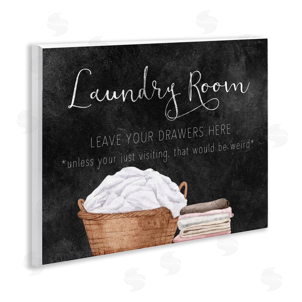 Kim Allen Leave Your Drawers Laundry Wooden Wall Plaque Art Print
