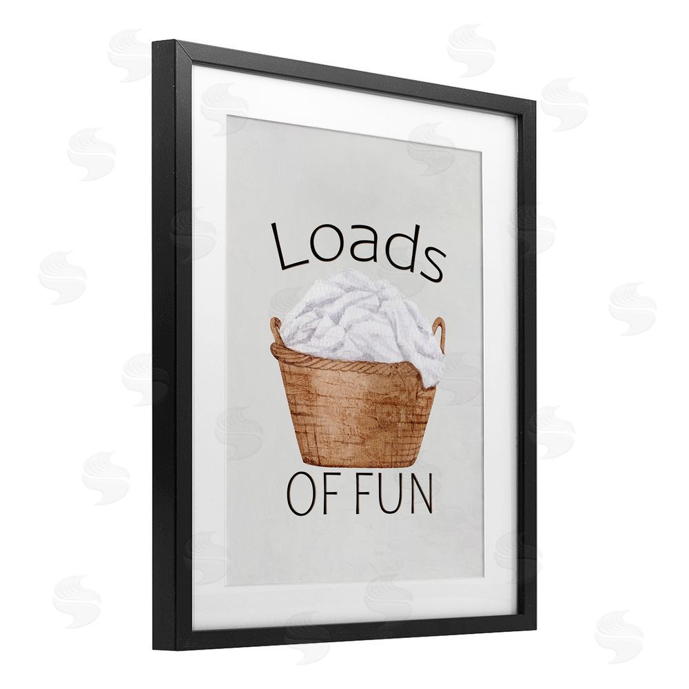 Kim Allen Loads Of Fun Laundry Basket Black Framed Print Under Glass Wall Art