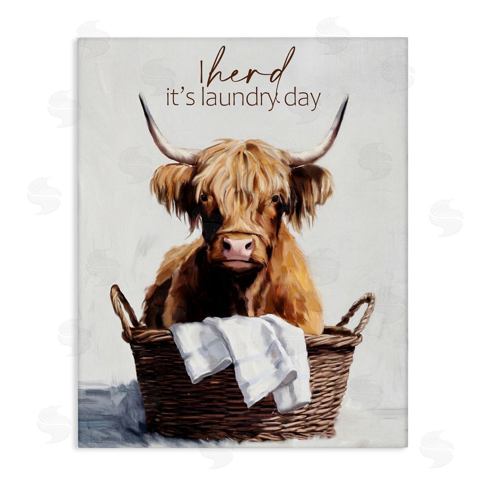 Kim Allen Herd It's Laundry Day Stretched Canvas Wall Art Print