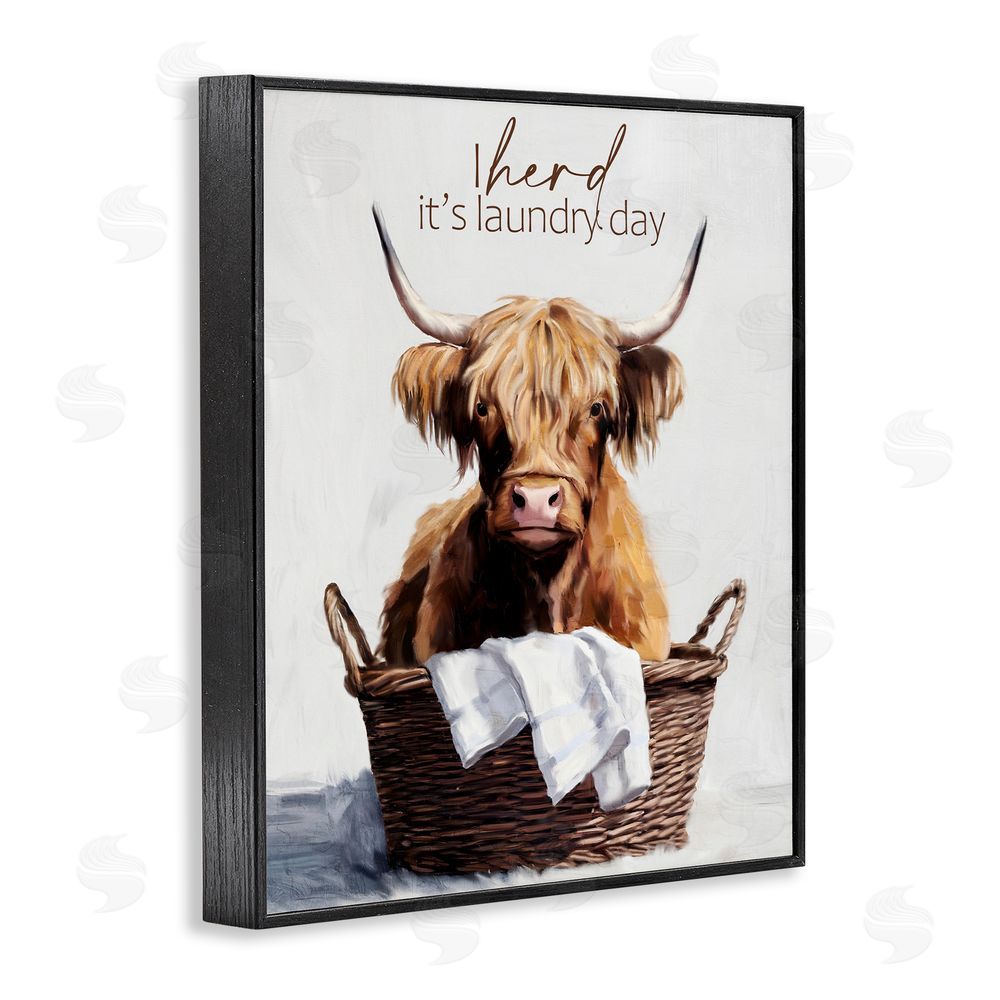 Kim Allen Herd It's Laundry Day Black Framed Giclee Print Wall Art