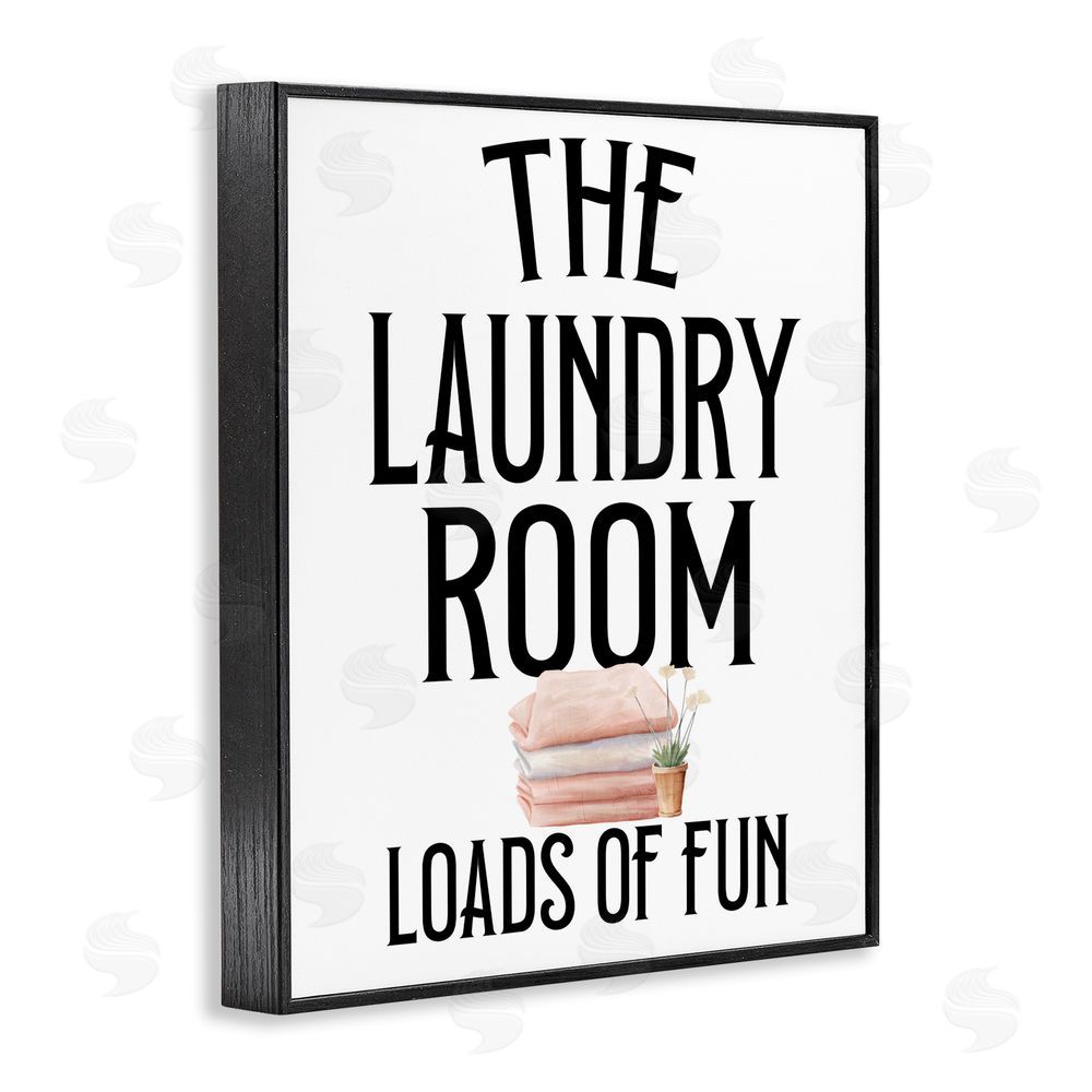 Kim Allen Laundry Room Fun Minimal Black Framed Giclee Print Wall Art
