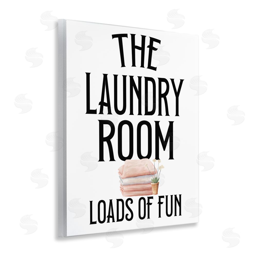 Kim Allen Laundry Room Fun Minimal Wooden Wall Plaque Art Print