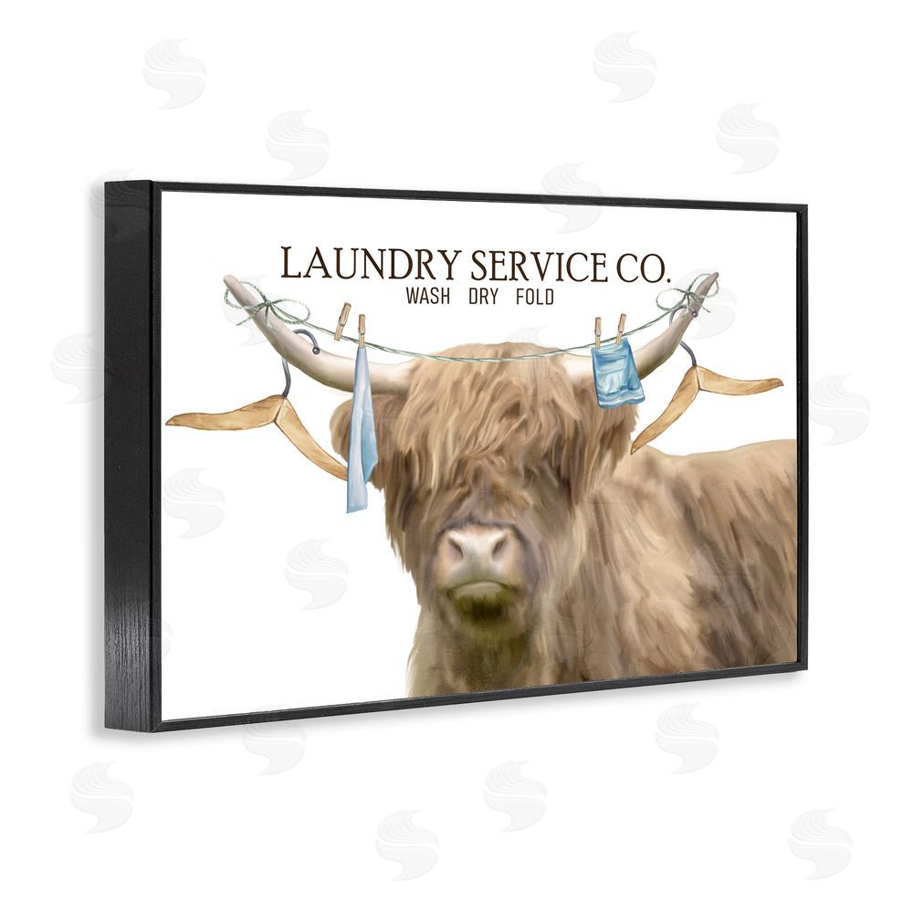 Kim Allen Laundry Service Cattle Black Framed Giclee Print Wall Art