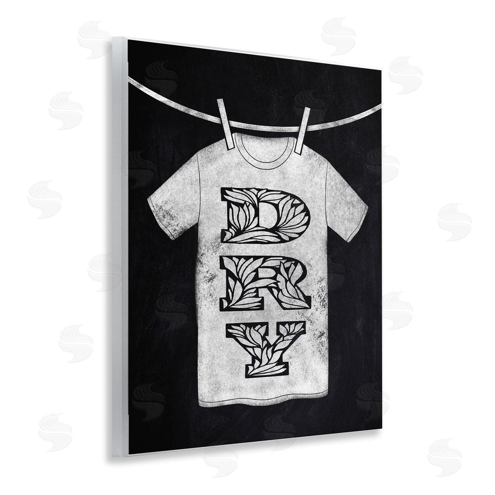 Marcus Prime Laundry Dry Ornate Letters Wooden Wall Plaque Art Print