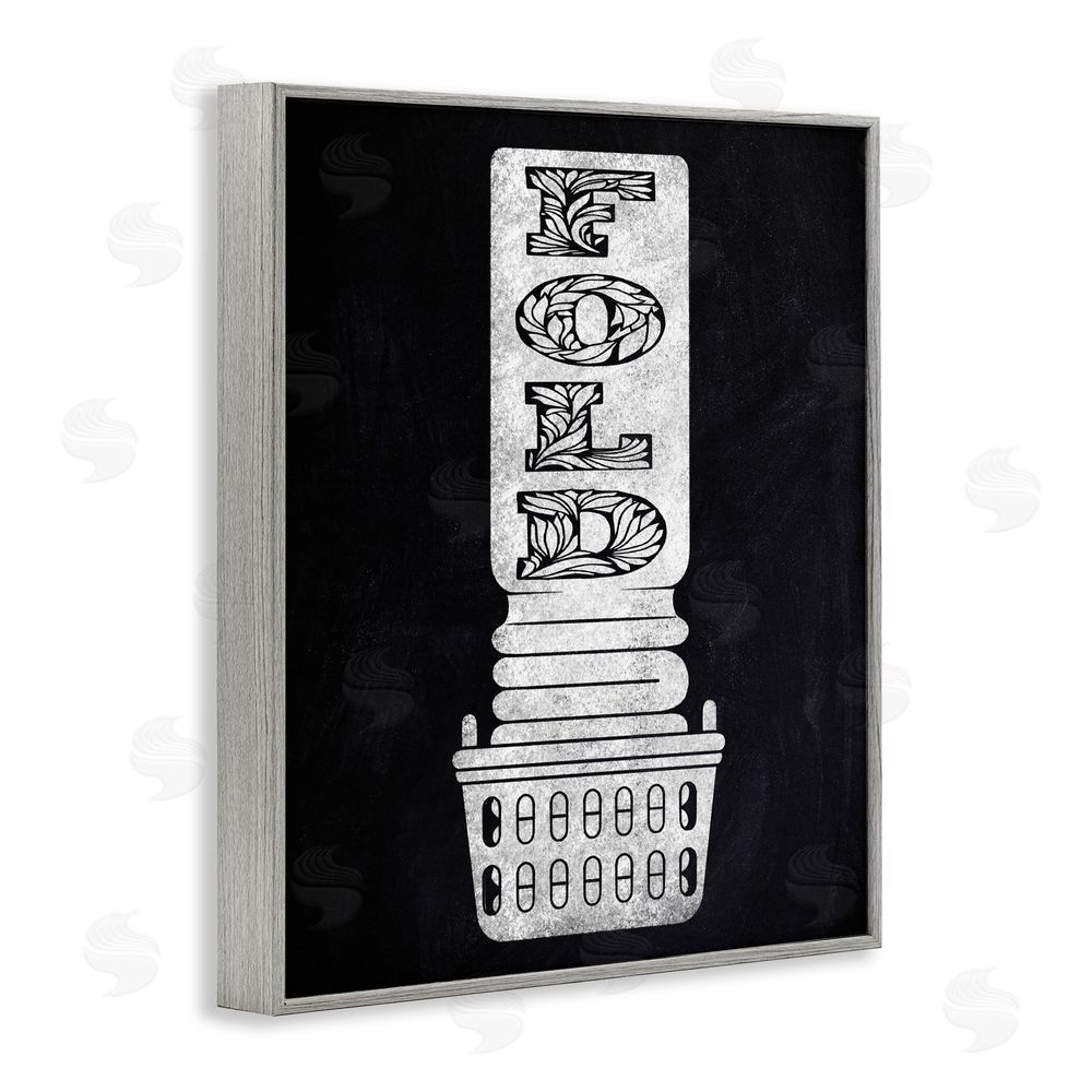 Marcus Prime Laundry Fold Ornate Letters Gray Framed Giclee Print Wall Art
