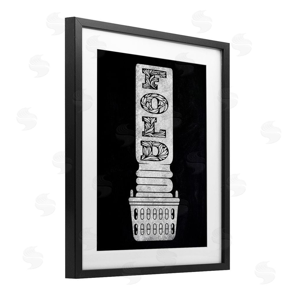 Marcus Prime Laundry Fold Ornate Letters Black Framed Print Under Glass Wall Art