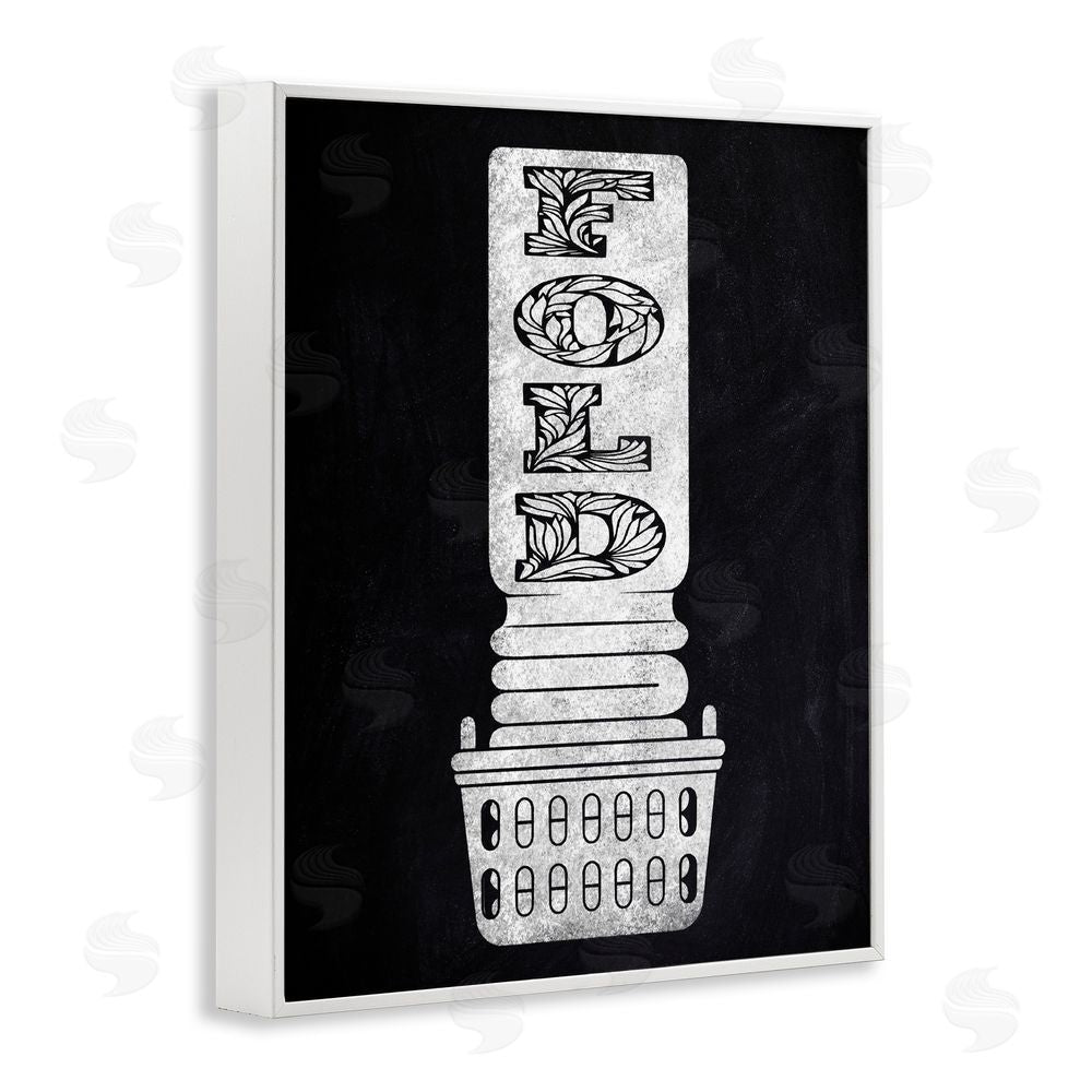 Marcus Prime Laundry Fold Ornate Letters White Framed Giclee Print Wall Art
