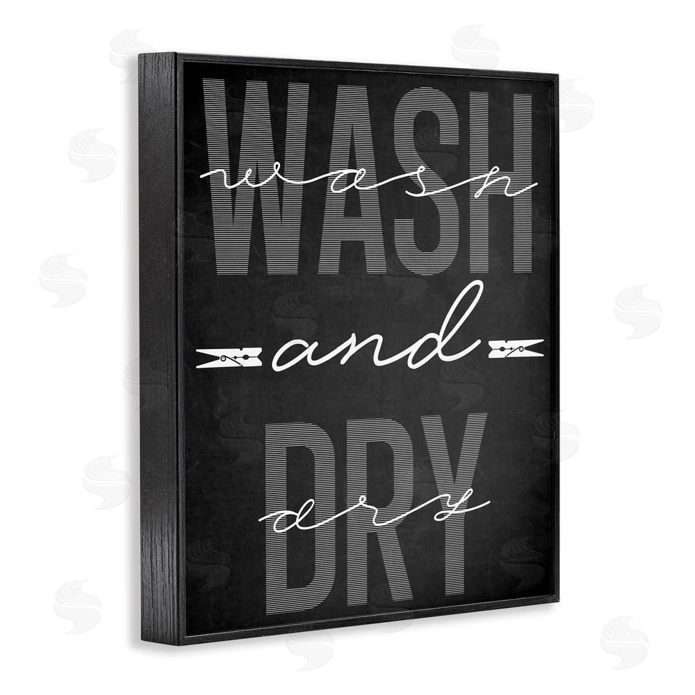 Marcus Prime Wash And Dry Black Minimal Black Framed Giclee Print Wall Art