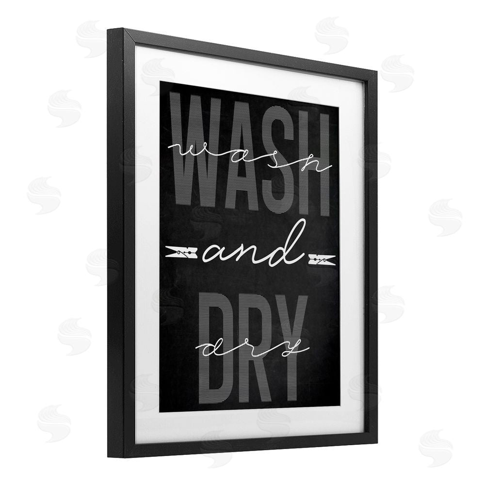 Marcus Prime Wash And Dry Black Minimal Black Framed Print Under Glass Wall Art
