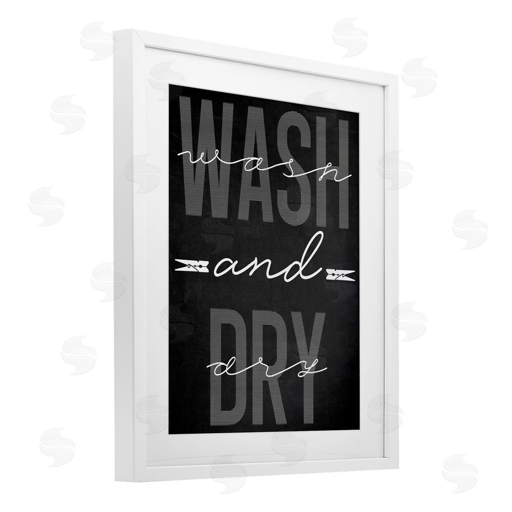 Marcus Prime Wash And Dry Black Minimal White Framed Print Under Glass Wall Art