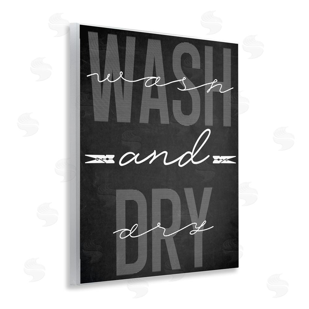 Marcus Prime Wash And Dry Black Minimal Wooden Wall Plaque Art Print