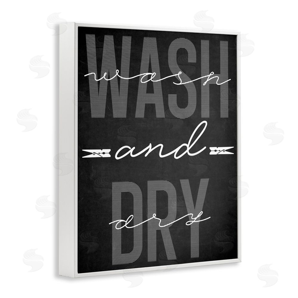 Marcus Prime Wash And Dry Black Minimal White Framed Giclee Print Wall Art