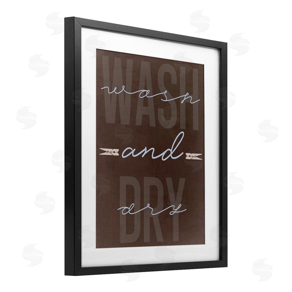 Marcus Prime Wash And Dry Brown Black Framed Print Under Glass Wall Art