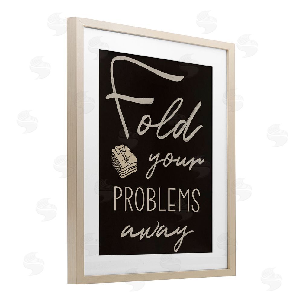 Marcus Prime Fold Your Problems Away Brown Framed Print Under Glass Wall Art