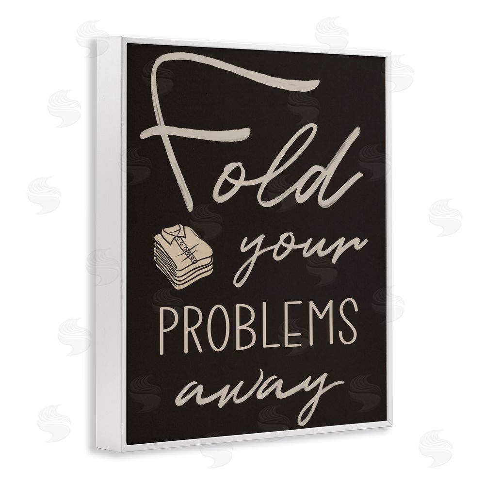 Marcus Prime Fold Your Problems Away White Framed Giclee Print Wall Art