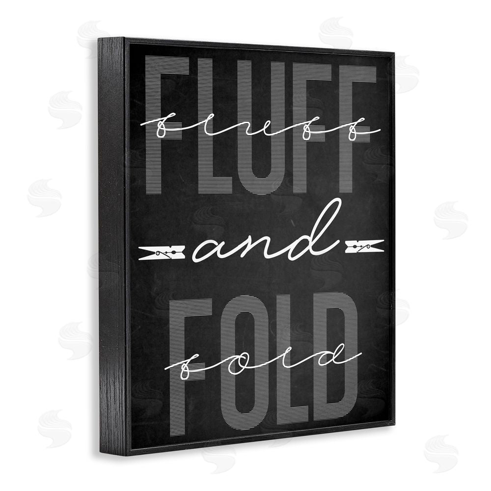 Marcus Prime Fluff & Fold Black Minimal Black Framed Giclee Print Wall Art